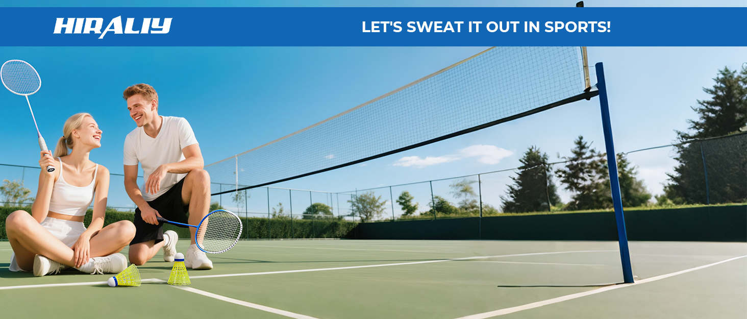 Набір для бадмінтону HIRALIY: 4 ракетки, 12 воланів, 4 ручки, сумка