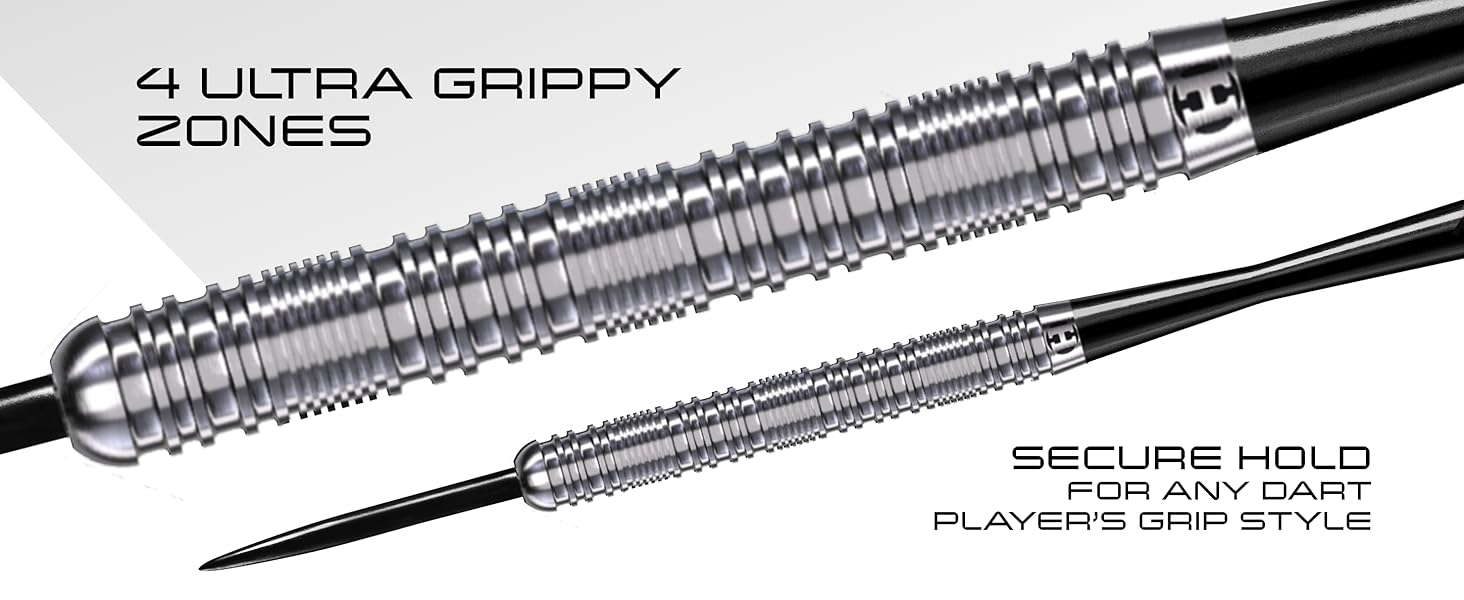 Дарти Harrows Caliber 90% Tungsten 22g - набір з аксесуарами (замінні дротики, пір'я, кейс)