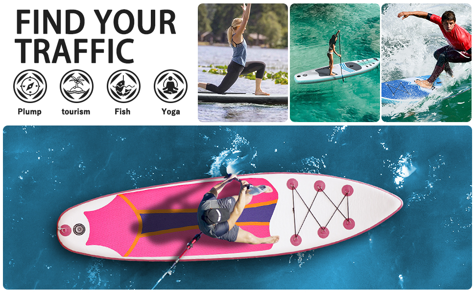 SUP дошка SUDOO надувна 300x76x15 см, 6