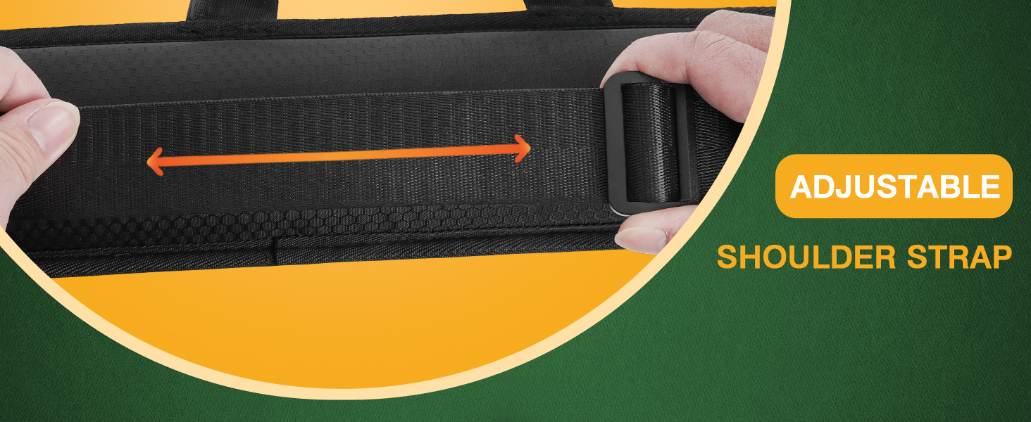 Чохол для більярдного кия (1/2) з ручкою та ремінцем, чорний. М'який футляр для кия з підсумком на блискавці, підходить для жінок та чоловіків.