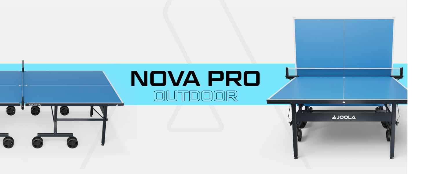 Стол для настільного тенісу JOOLA Nova Pro Plus – Outdoor, складний, з сіткою та регулюванням висоти