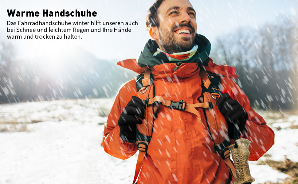 Рукавички для велосипеда зимові, сенсорні, водонепроникні, вітрозахисні. Підходять для катання на велосипеді, гірськолижному спорту, роботи, походів, верхової їзди та альпінізму.