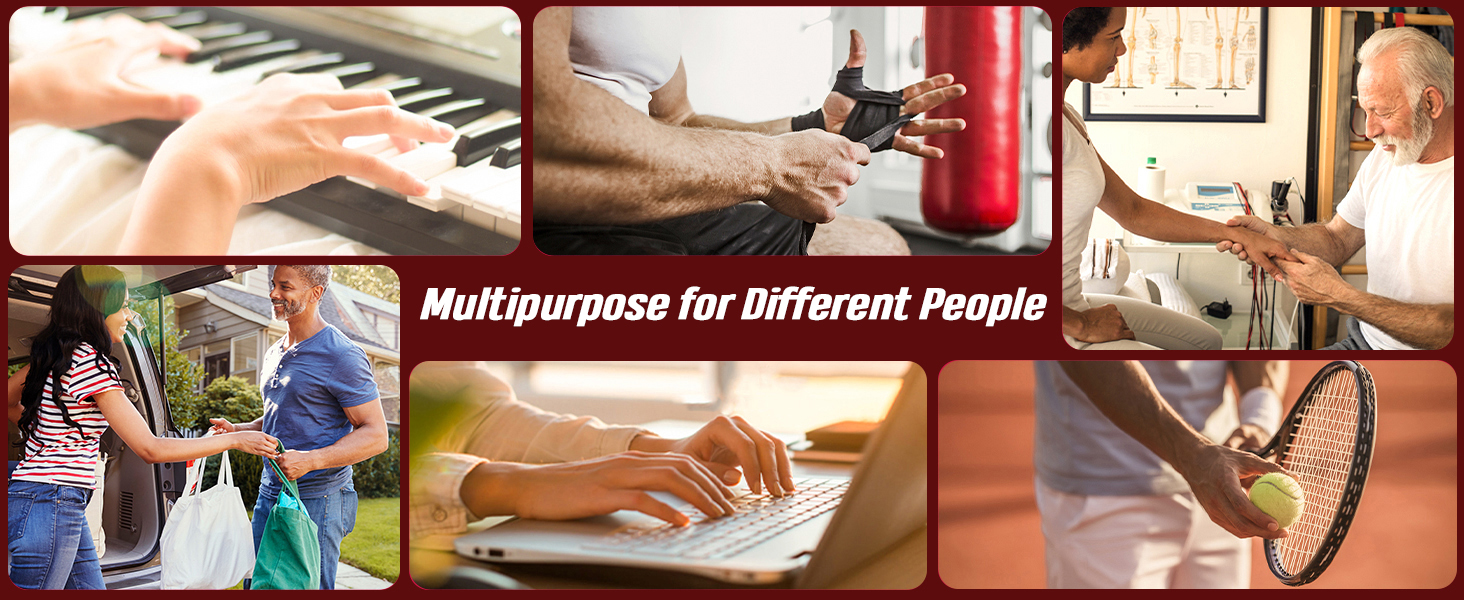 FitBeast Набір для тренування рук (5 шт.): підручник для підручника, фінгердехнер, м'яч для хвата, антистрес. Чорний