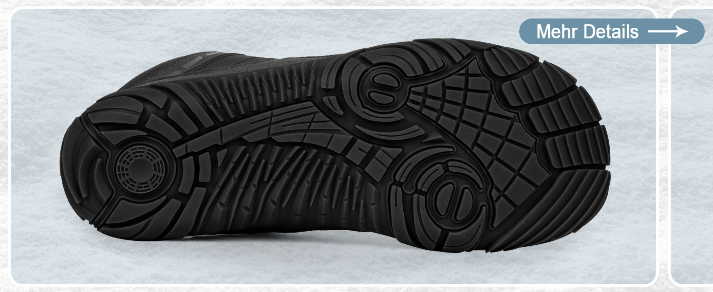 Чоботи для зими без шнурів Ruyi, чорні, 42 EU - чоловічі та жіночі, водонепроникні, для трейлу, широка носок