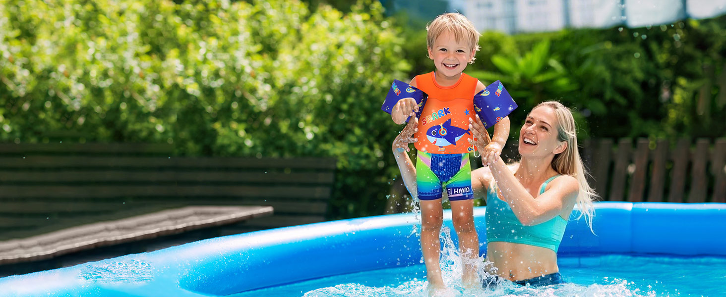 Надувні рукавики для плавання MoKo для дітей, рожево-райдужні, з ремінцем, для хлопчиків та дівчаток, 9-23 кг