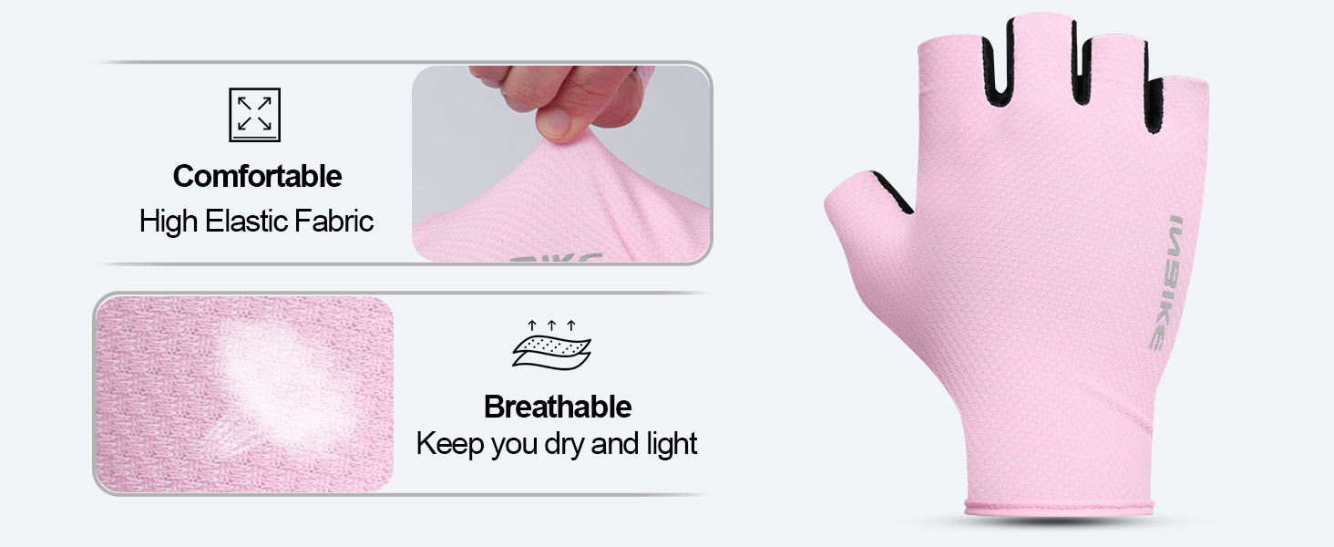 Велосипедні рукавички INBIKE для чоловіків, літні, напівпальцеві, з амортизацією, еластичні, дихаючі, світловідбиваючі, IHC220, L, зелені