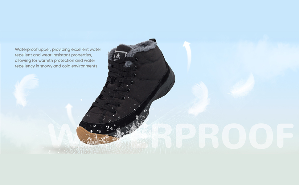 Зимові черевики Azooken для чоловіків та жінок, теплі трекінгові черевики для походів, водонепроникні зимові черевики, розміри 36-48 (41 EU, Army Grün)