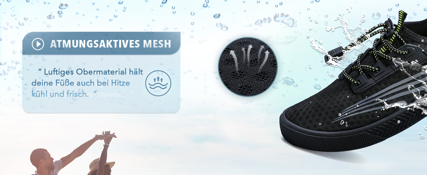 Чоботи для плавання WateLves: чоловічі та жіночі, для пляжу, аквашузи, босоніжки для плавання, швидко сохнуть, колір: місячний зелений, розмір EU 37