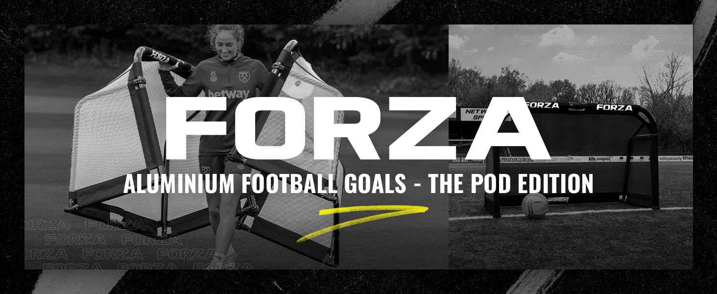 Ворота футбольні FORZA 1.2м x 0.76м, складані, алюміній, жовті