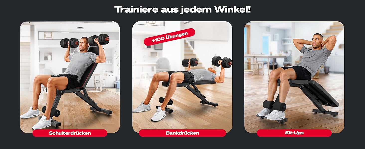 Спортивна лава Sportstech BRT250: складана, регульована, 7-в-1 для дому, до 300 кг