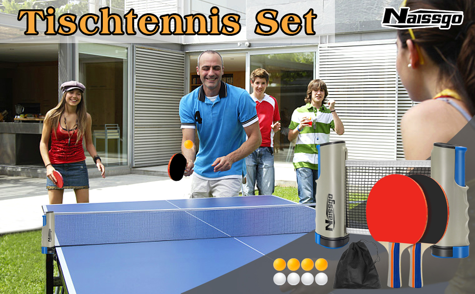 Набір для настільного тенісу Profi: 2 ракетки, м'ячі, сітка, сумка. Підходить для дорослих та дітей, для гри в приміщенні та на вулиці. Сірий колір.