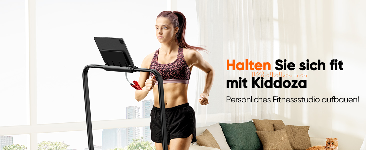 Складана електрична бігова доріжка Walking Pad для дому з регулюванням нахилу, швидкість до 12 км/год, 2.5HP, LCD-дисплеєм, пультами та керуванням через додаток, амортизація, чорна