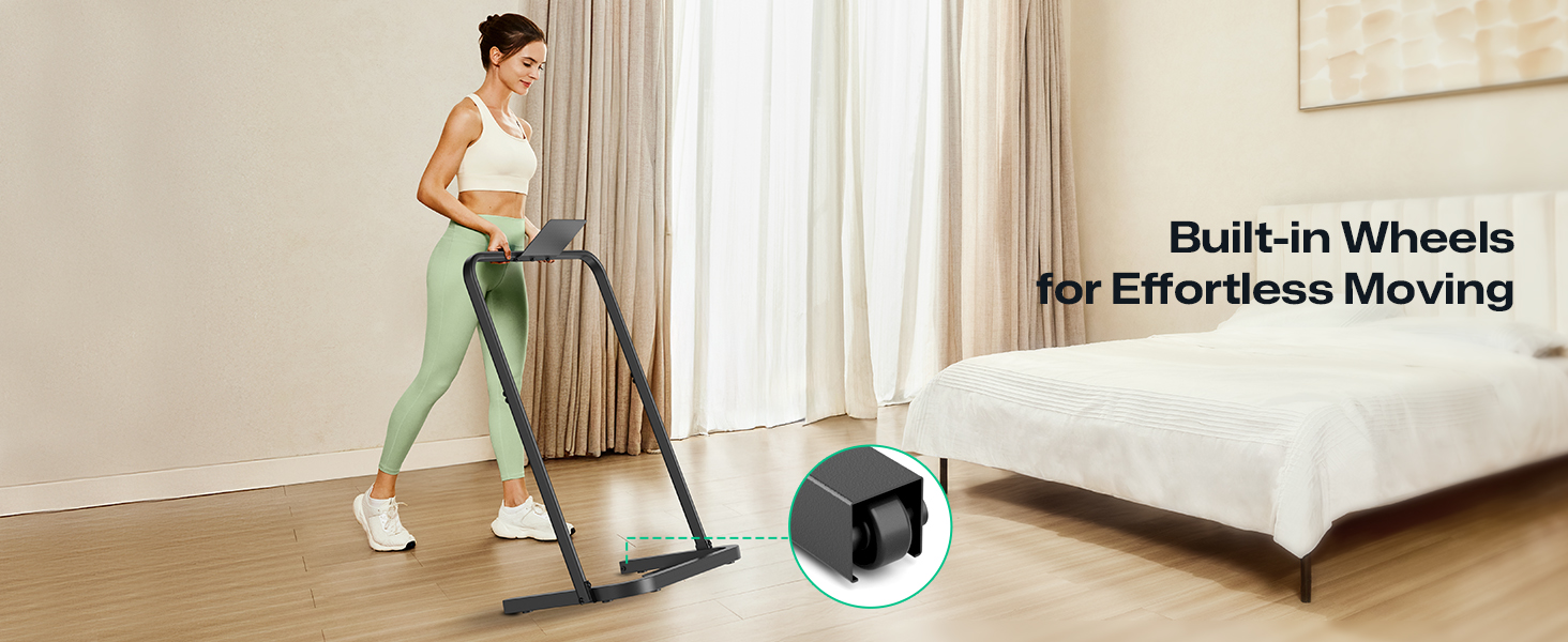 UREVO Smart Walking Pad: компактний біговий килимок під стіл з двома амортизаторами, додаток для фітнесу з аналітикою та режимом MIIT, керування пультом або додатком для дому/офісу (чорний)