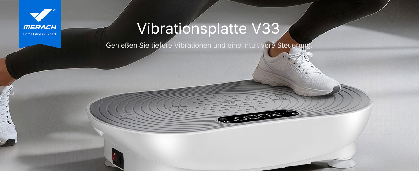 Вібраційна платформа MERACH для тренувань та формування тіла з Bluetooth, LED-екраном та регулюванням швидкості