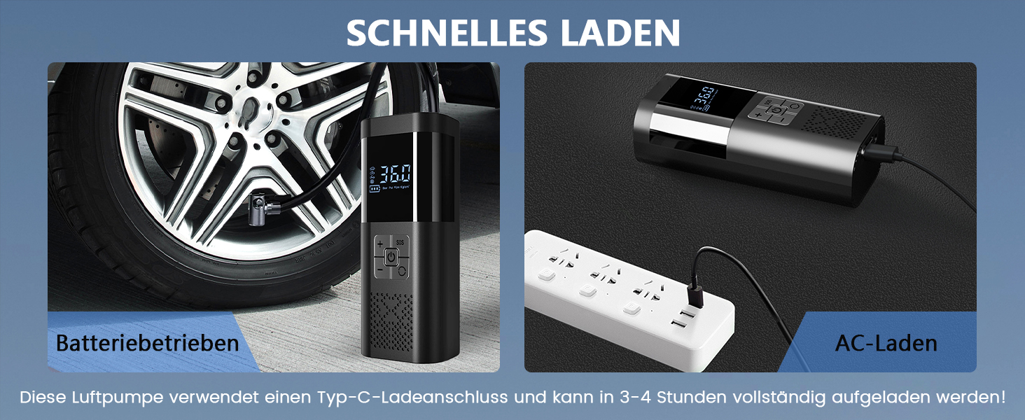 Електрична повітряна помпа SERVOMASTER з манометром, акумуляторна, 150 PSI, LED, для велосипеда, авто, мотоцикла