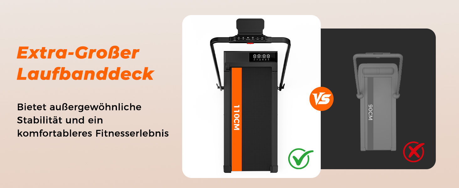 Бігова доріжка Superun Walking Pad з нахилом 6%, для дому, з додатком та пультом, до 12 км/год, витримує до 136 кг