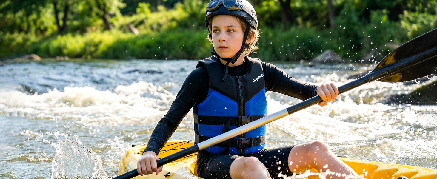 Дитячий рятувальний жилет Gogokids Junior 30-50 кг, рожевий, для плавання, каяка, SUP-борду (6-11 років)