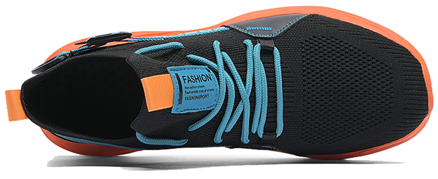 Чоловічі та жіночі спортивні кросівки для бігу Turnschuhe G133 Schwarz Orange. Дихаючі, легкі, з амортизацією для фітнесу та занять спортом.