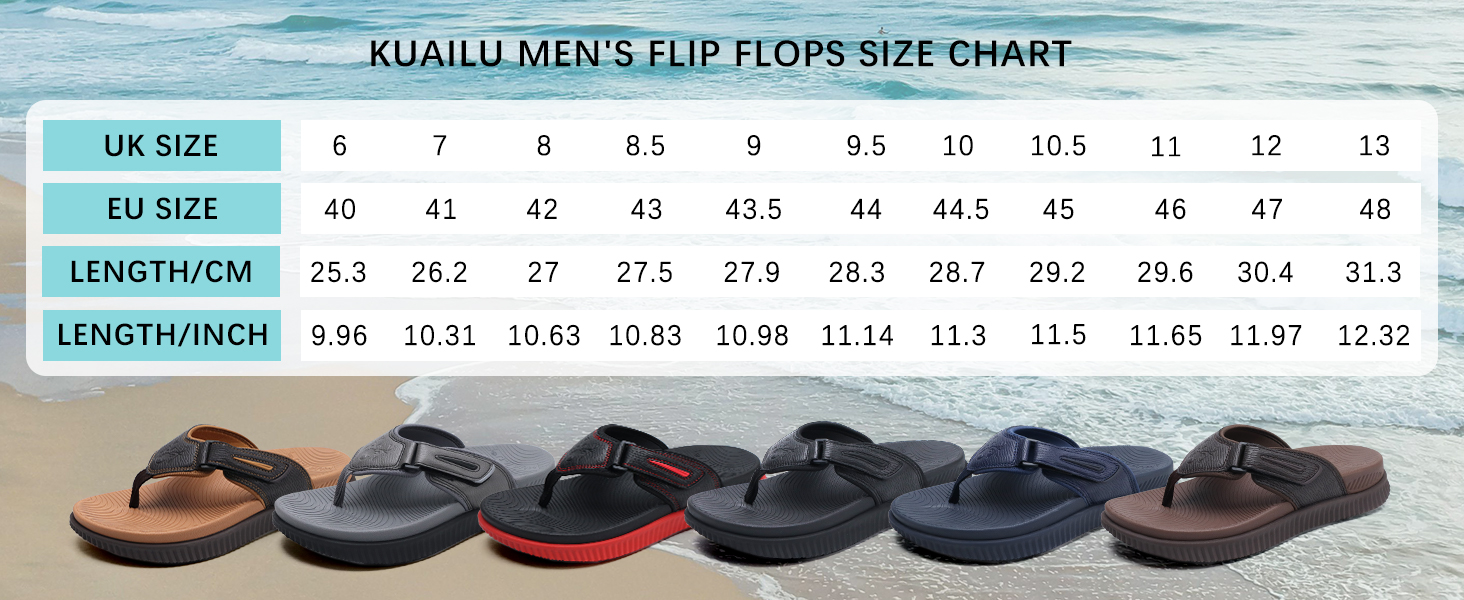 Чоловічі шльопанці KuaiLu для відновлення та ходьби, ортопедичні, спортивні, з товстою підошвою, комфортні, з підтримкою склепіння стопи, чорно-червоні, 46 EU