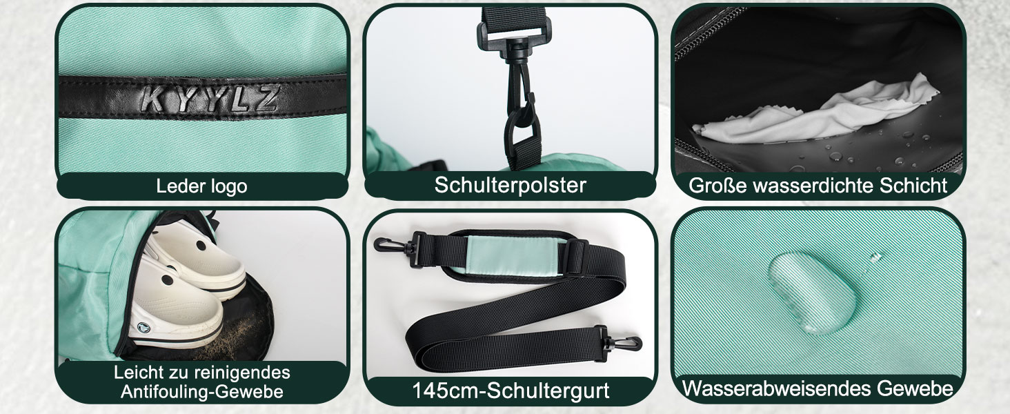 Спортивна сумка для чоловіків та жінок, 30L. Рюкзак з відділенням для взуття та мокрих речей. Ідеально для плавання, спорту, йоги, футболу (зелена, 30L)