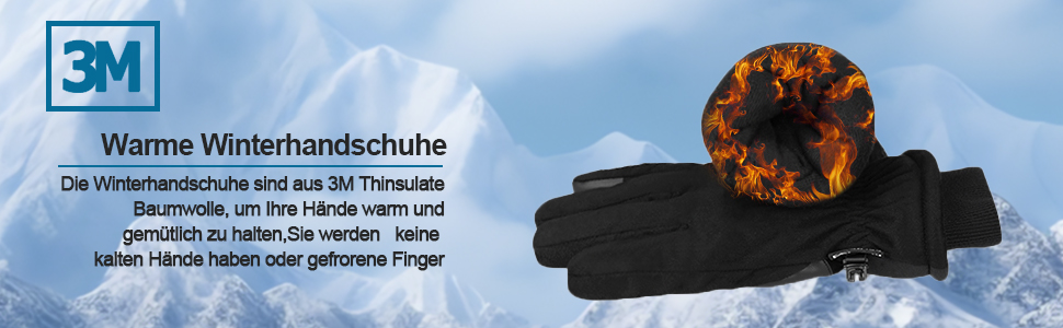 Водонепроникні зимові рукавиці, рукавиці для катання на лижах з сенсорним екраном, чоловічі/жіночі, теплі рукавиці Thinsulate для велосипеда, бігу, катання на лижах, походів, мотоцикла та їзди на велосипеді