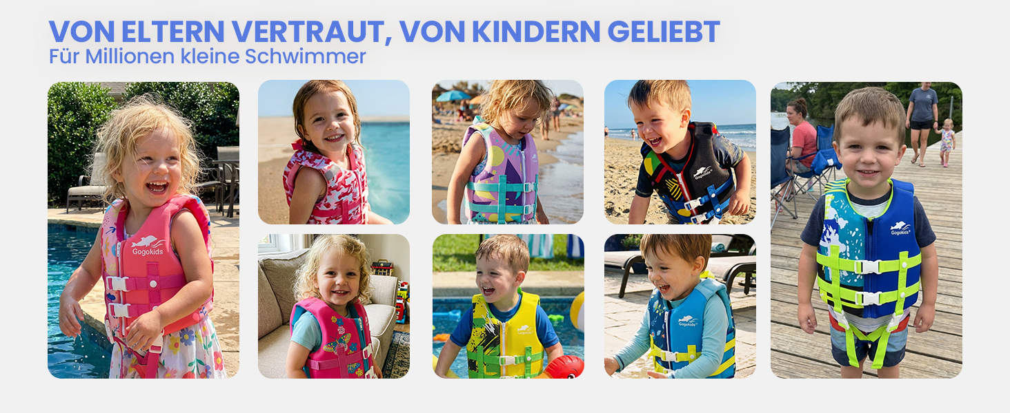 Дитячий рятувальний жилет Gogokids Float Jacket для плавання (2-9 років, 15-35 кг, червоний, розмір M)