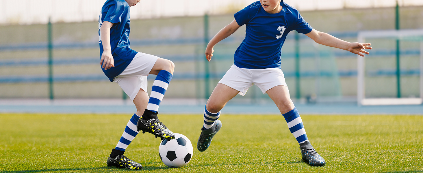 Футбольні бутси DREAM PAIRS для дітей (хлопців та дівчат) з шипами, для тренувань та гри на відкритому повітрі. Професійні дитячі футбольні бутси, розмір 38.5 EU, чорний/неоновий зелений