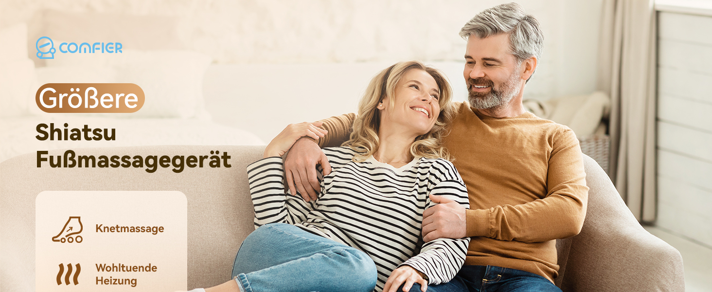 Масажер для ніг Comfier з функцією Шиацу, підігрівом, компресією та розминанням. Для лікування п'яткової шпори та зняття болю. Розміри: 37.20×31.50×17.00 см
