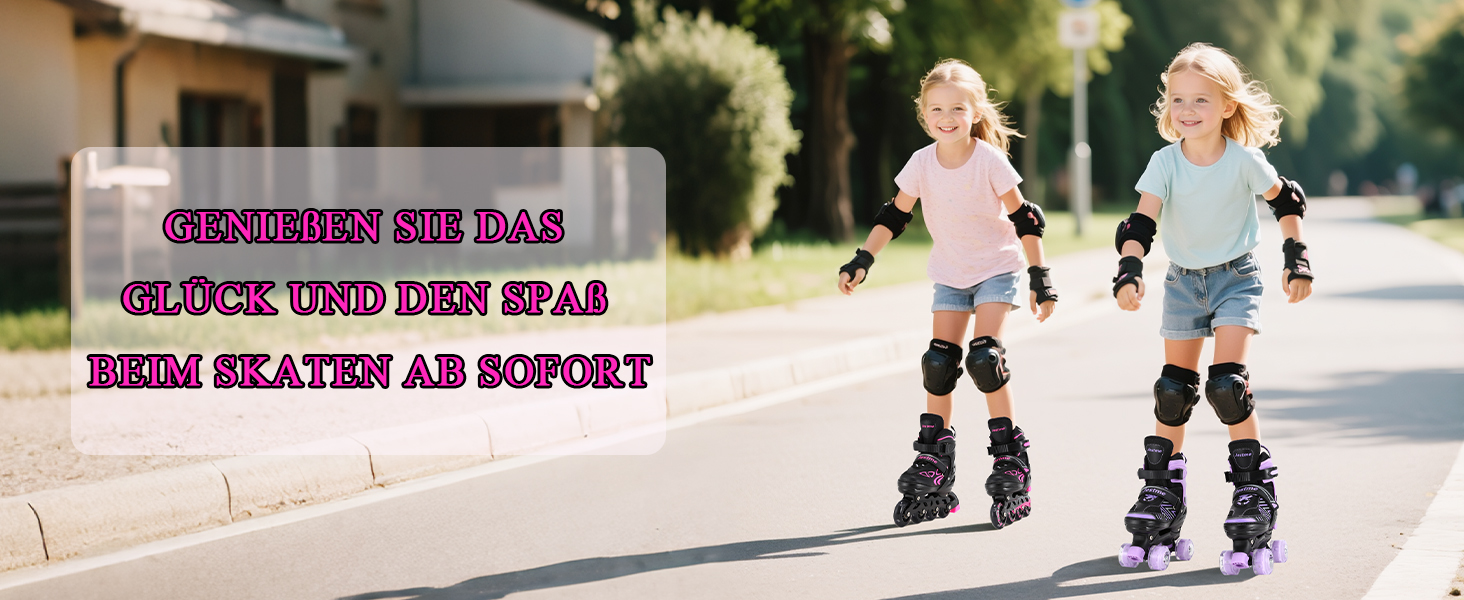 Роликові ковзани Inliner дитячі регульовані для дівчаток, хлопчиків, унісекс, з підсвічуванням, розмір EU 36-40