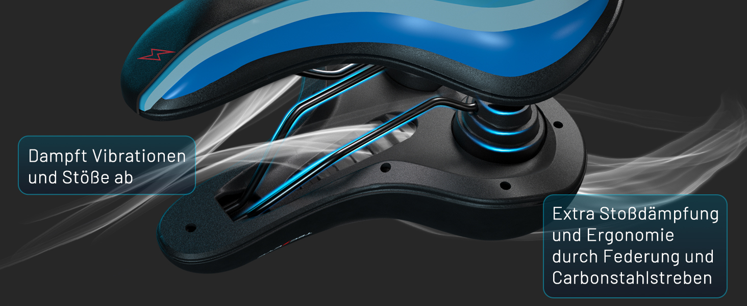 Велосипедне сідло TECHCYC з Memory Foam: комфортне, дихаюче, амортизуюче. Ергономічне сідло з підвіскою для чоловіків та жінок, 3 варіанти виконання (City)