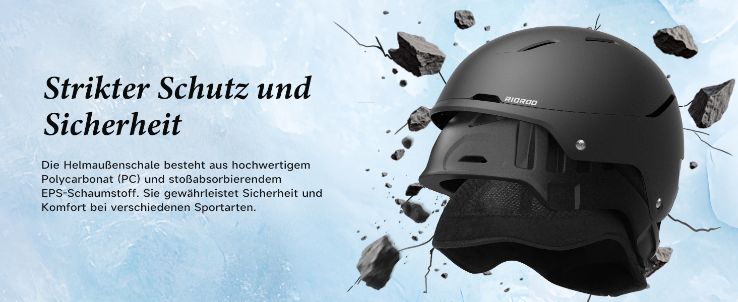 Шолом для катання на лижах та сноуборді, чорний, регульований, для чоловіків, жінок та підлітків (M)