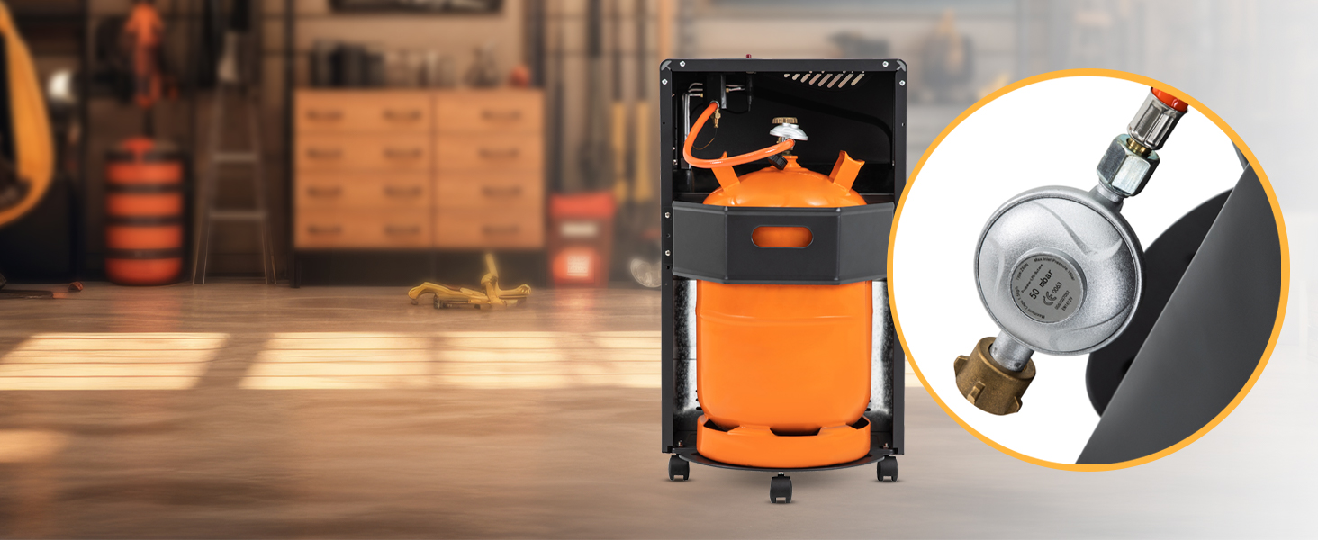 Газовий нагрівач Heidenfeld Inferno GH100 - 4200 Вт - для приміщень - газовий нагрівач, газовий опалювач, газовий котел