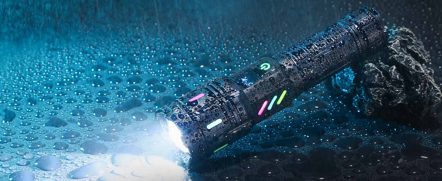 Ліхтар LED Jayxinli 1 000 000 люмен, надпотужний, водонепроникний IPX7, 5 режимів, Zoom, 5000 mAh, 50 Вт, для кемпінгу та активного відпочинку