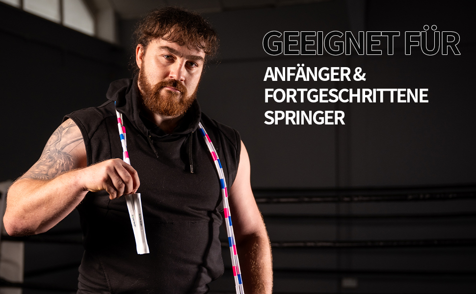 Стрибкове канат Hererope з перлами, регульований, для дорослих та дітей, 3 м, з міцними ручками та безпечними перлами для фітнесу, чорний