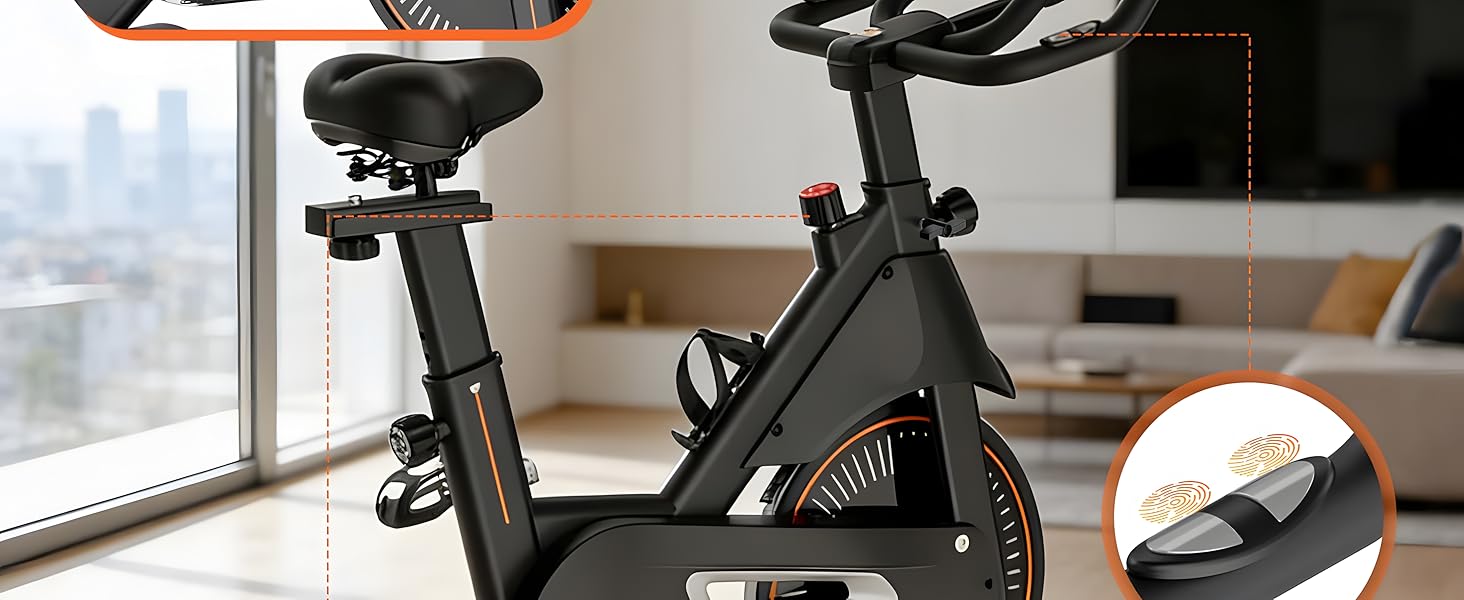 DH FitLife 2026: Електричний велотренажер з пульсомером та APP | Безшумний велоергометр для дому | Фітнес-велосипед з новим кермом та монітором