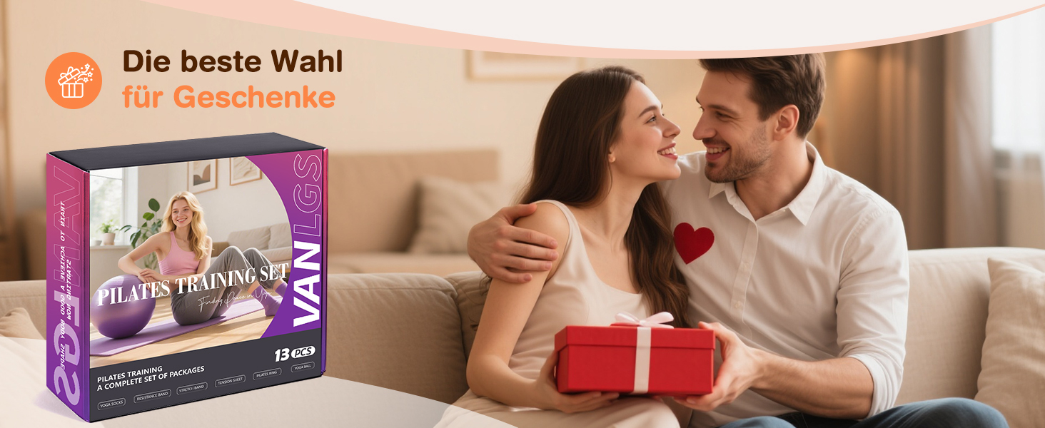 Набір для пілатесу 13 шт. для дому: кільце 13', м'яч 10' та еластичні стрічки. Комплект обладнання для пілатесу для жінок, початківців. Пілатес-стрічки та аксесуари (рожевий)