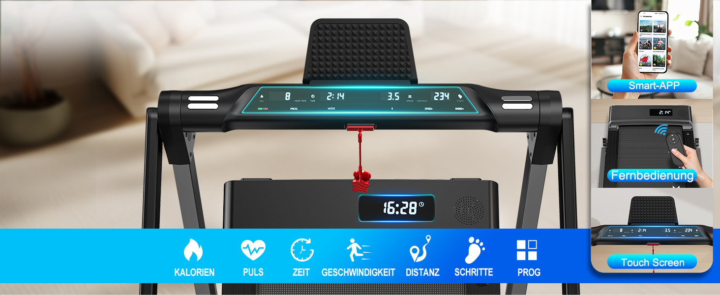 Бігова доріжка 3-в-1 для дому, складана Walking Pad до 12 км/год, 2.5 к.с., LED-дисплей, 12 програм, сумісність з APP, до 120 кг