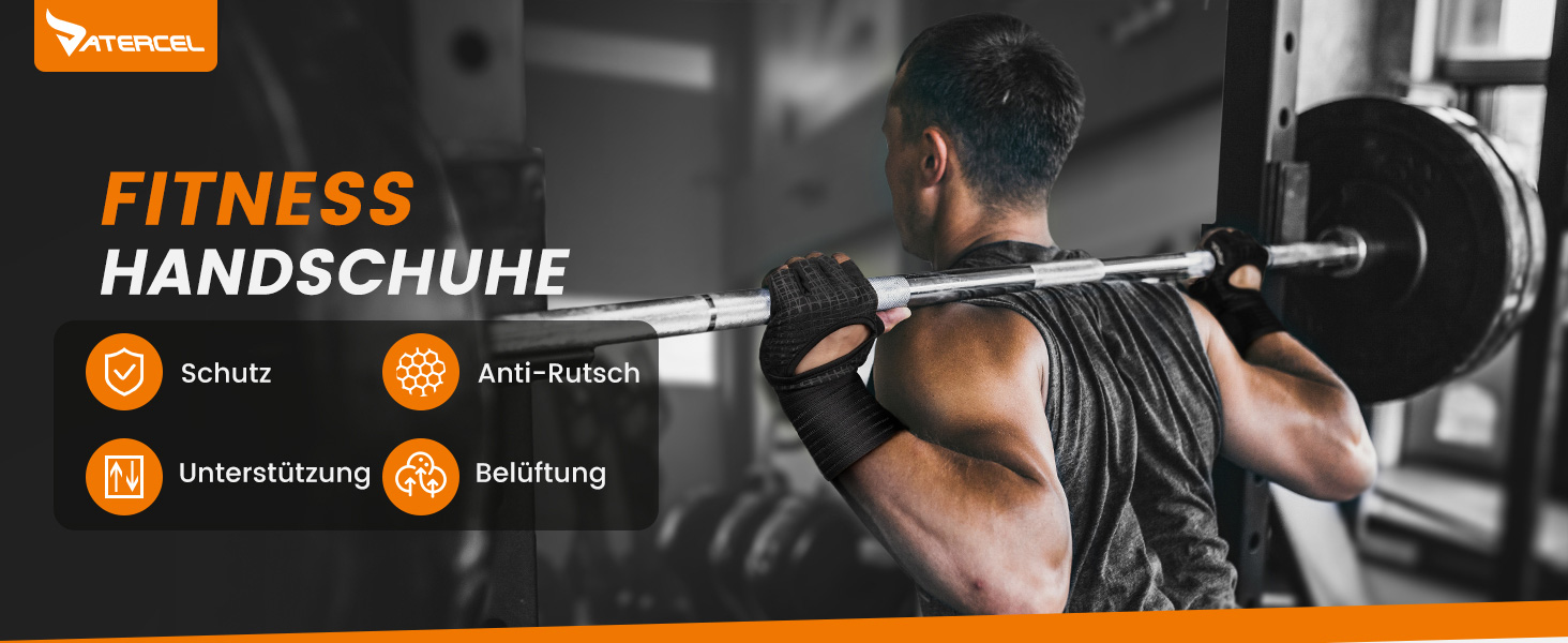 Фітнес рукавички ATERCEL для чоловіків та жінок: рукавички для тренувань, силових вправ, кросфіту, важкої атлетики та тренувань у залі
