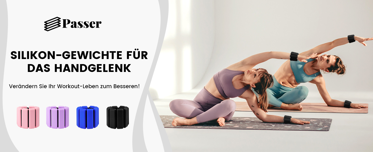 Ваги для ніг та рук, регульовані | Набір 2 шт (1 кг пара, 0,5 кг кожний) | Силіконові ваги на зап'ястя для жінок | Йога, Пілатес, танці, балет, біг, плавання, кардіо, чорний