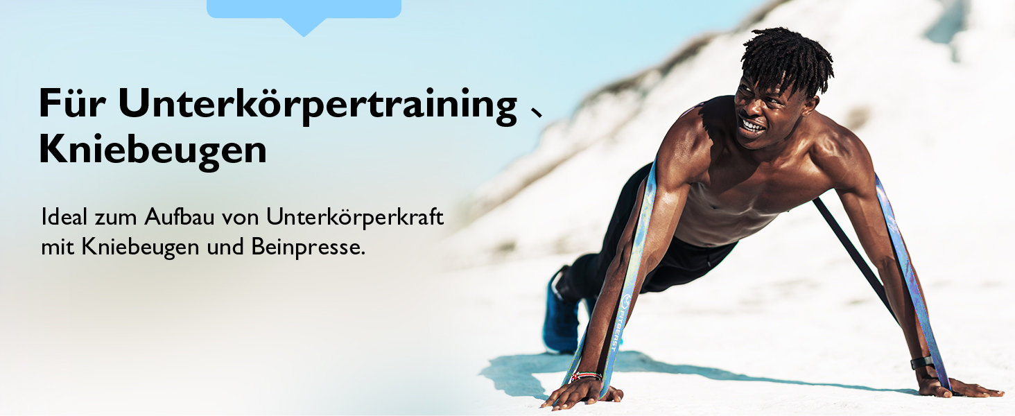 FitBeast Резистентні гумки для фітнесу, набір 5 рівнів, для силових тренувань, кросфіту, розвитку м'язів, домашніх тренувань, мобільності та розтяжки (багатобарвні, 5-100 lbs)