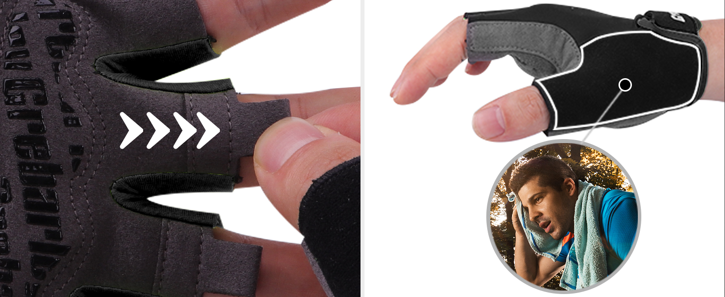 Велосипедні рукавички Grebarley для гірського велосипеда, чорні, унісекс, з антиковзким покриттям та амортизацією