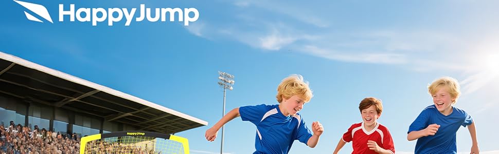 Ворота для футболу Happy Jump Pop-Up – складані, для дітей та дорослих | 1 або 2 ворота: 120x90 / 152x110 / 213x152 см | З м'ячем, насосом, конусами та мішенню | Для саду та подарунка