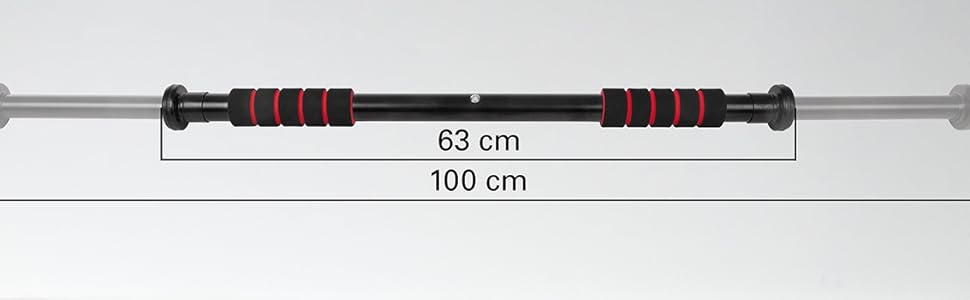 Висувний 63-101 см, Турнік для дверної коробки Door Bar Black, 4.0