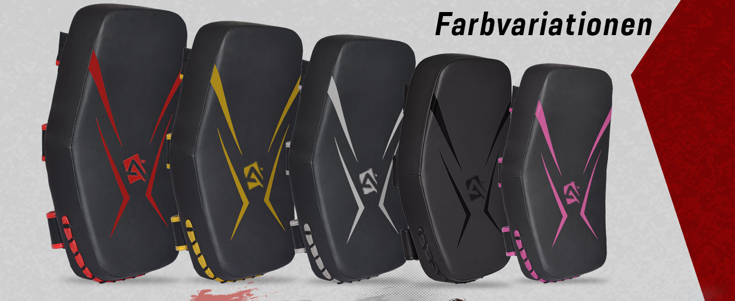 Набір боксерських подушок Pratzen Maya-Leder Curved (пара, чорний) для боксу, кікбоксингу, муай-тай, карате та MMA