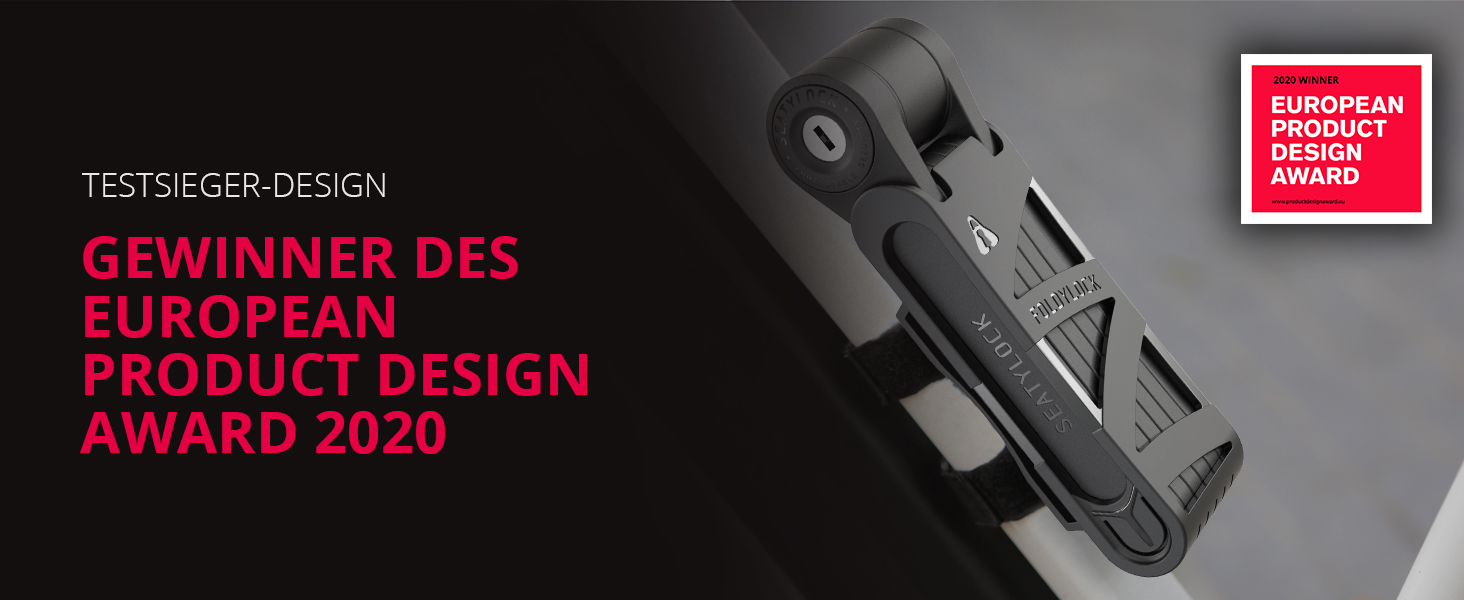 Складаний велосипедний замок FoldyLock Compact 85 см з ключем та кріпленням – високий рівень безпеки для електровелосипеда, самоката та ролика