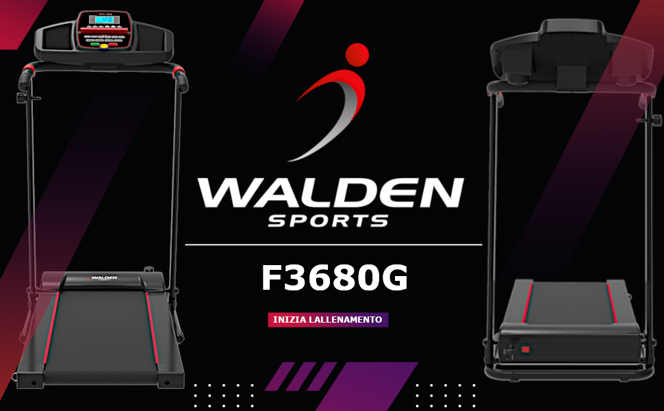 Електрична бігова доріжка Walden F2800 складана — Walking Pad для дому та офісу, мотор 2.5 к.с., швидкість 1-10 км/год, 12 програм, LCD-дисплей, для фітнесу та схуднення