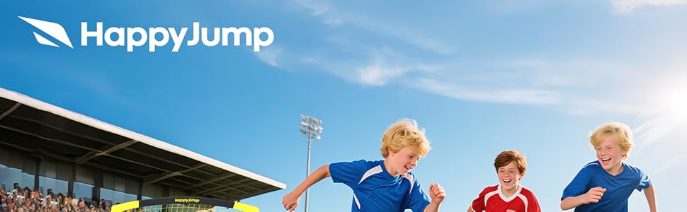 Ворота для футболу Happy Jump Pop-Up – складані для дітей та дорослих | 1 або 2 ворота: 120x90 / 152x110 / 213x152 см | З м'ячем, насосом, конусами та мішенню | Для саду та подарунка