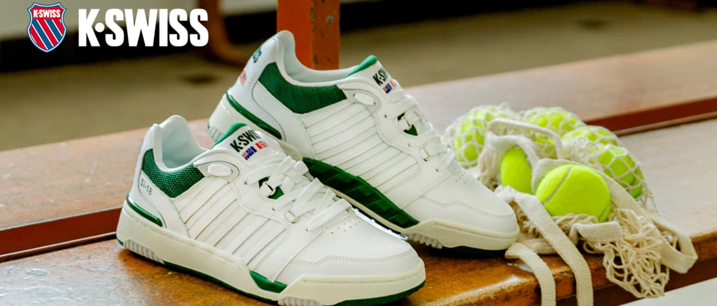 Тенісне взуття K-Swiss Receiver V для чоловіків (42 EU, білий, Peacoat, Silver)