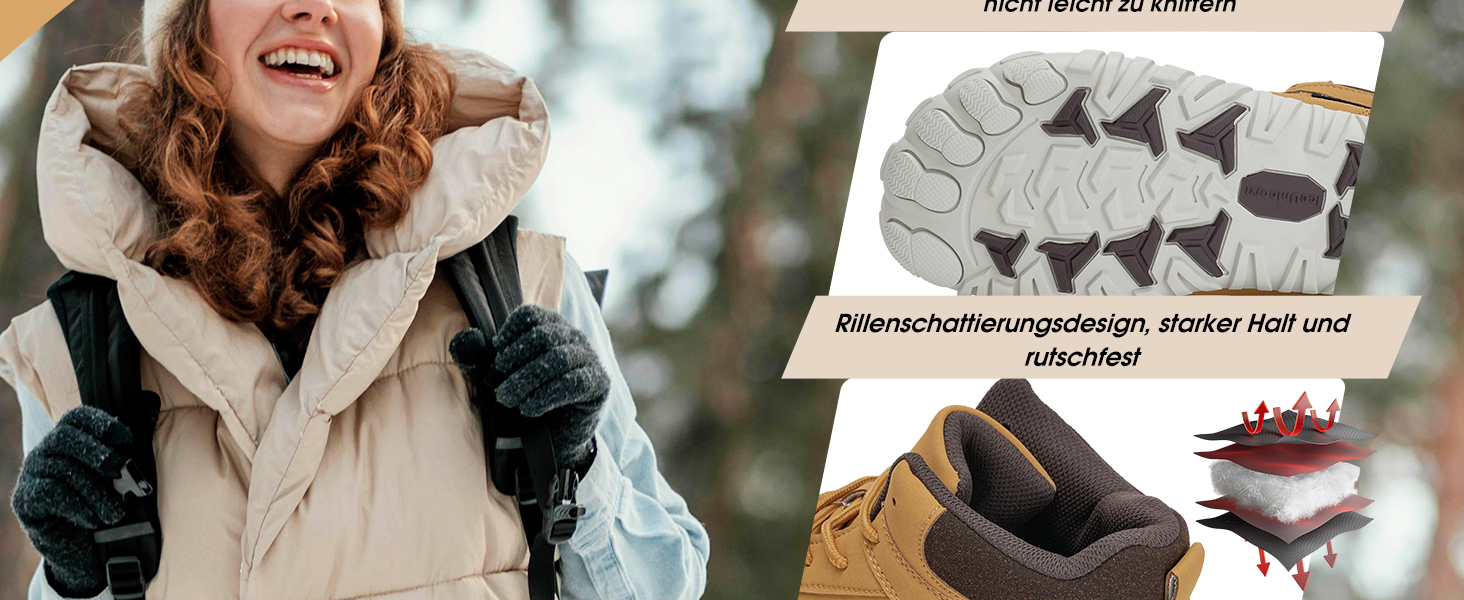 Зимові черевики IceUnicorn: теплі, з підкладкою, шкіряні, чорні (40 EU) для жінок та чоловіків