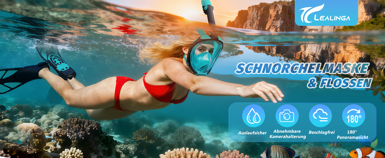 Набір для снорклінгу для дорослих: складана маска з трубкою та ластами, CO2-безпечна, проти запотівання та без витоку, з сумкою. Маска та ласти S/M, чорно-зелений колір